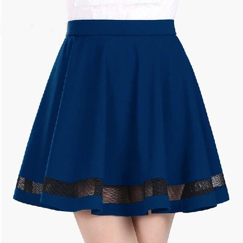 High waist pleated skirt A-line skirt - ROUTINE FASHION